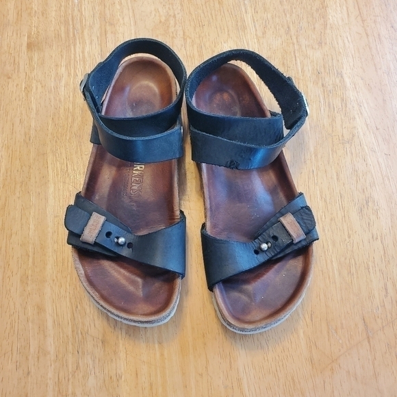 Birkenstock Dehli Black Oiled Leather Sandals sz 36 - Picture 4 of 12